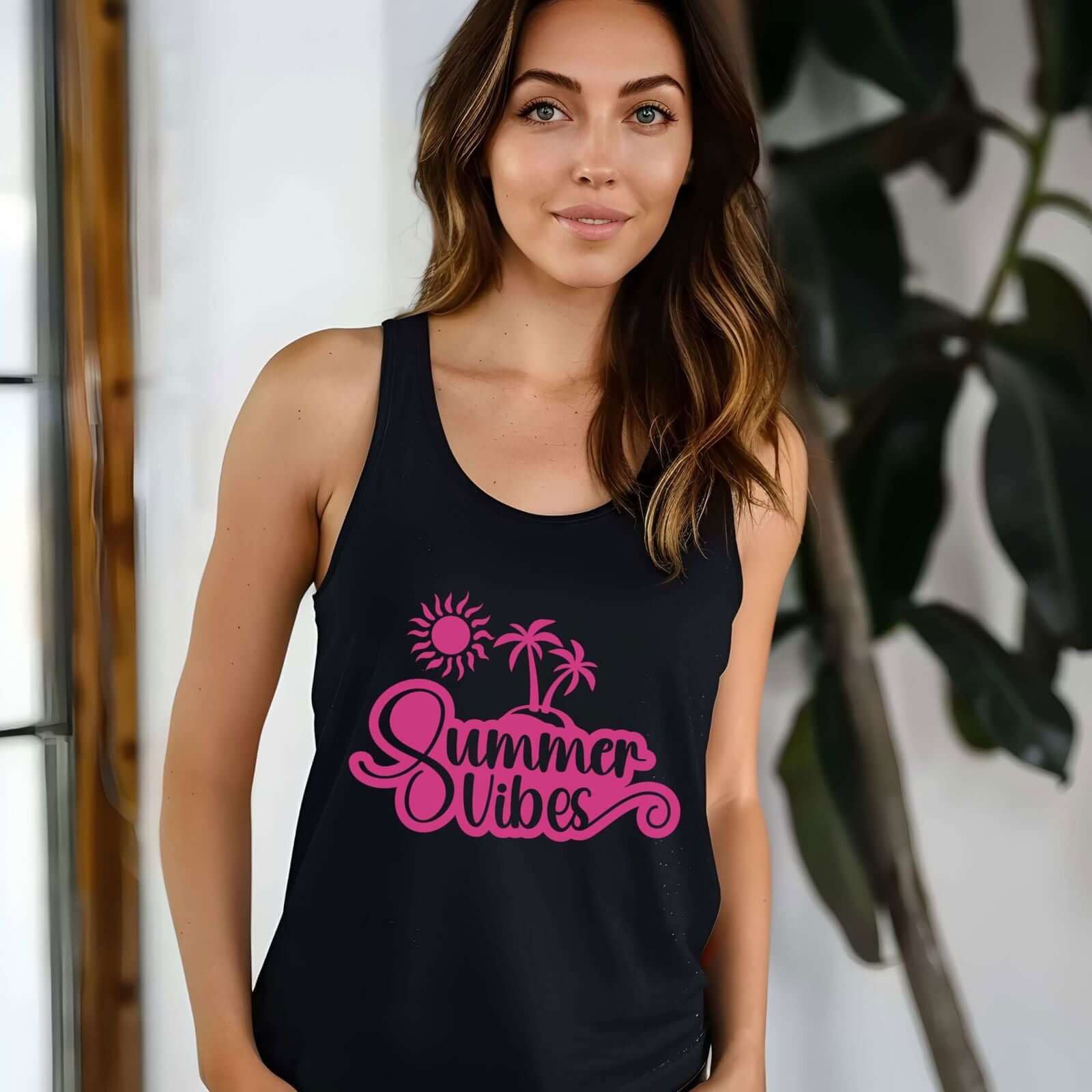 Summer Lovin' Vibes: Women's Racerback Tank Top - Imagin Vibes - 