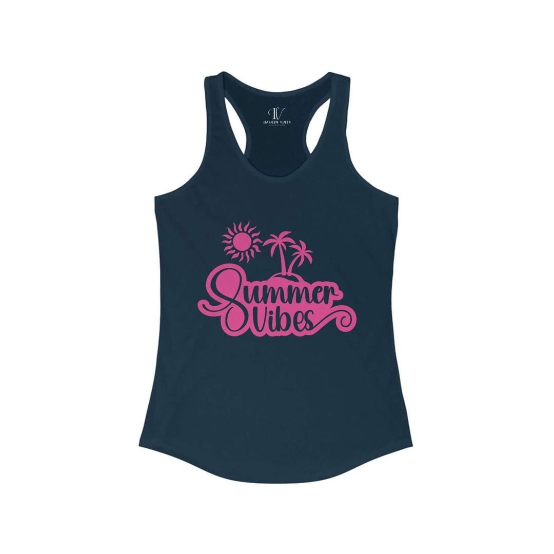 Racerback Tank Summer Vibes Women's Ideal Tank Top Printify XS Solid Midnight Navy