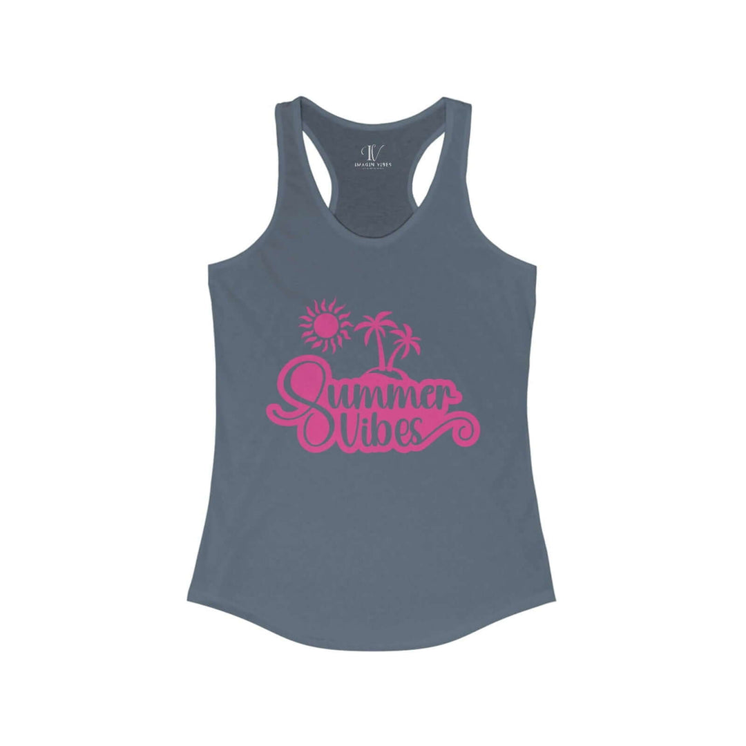 Racerback Tank Summer Vibes Women's Ideal Tank Top Printify XS Solid Indigo