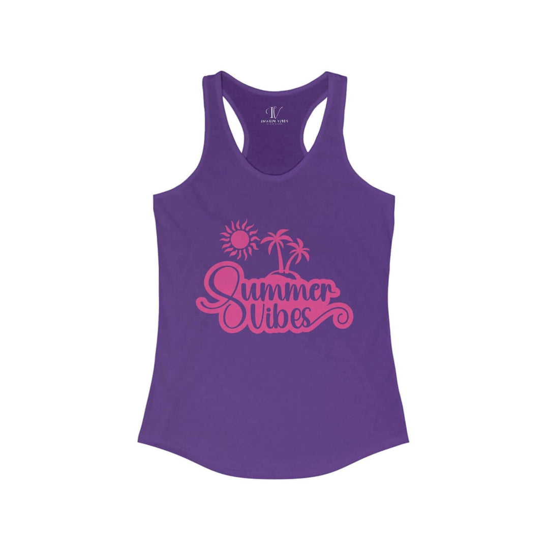 Racerback Tank Summer Vibes Women's Ideal Tank Top Printify XS Solid Purple Rush