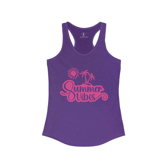 Racerback Tank Summer Vibes Women's Ideal Tank Top Printify XS Solid Purple Rush