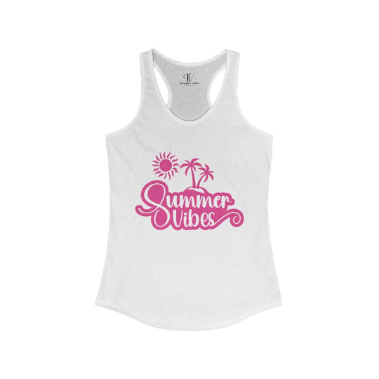 Racerback Tank Summer Vibes Women's Ideal Tank Top Printify XS Solid White