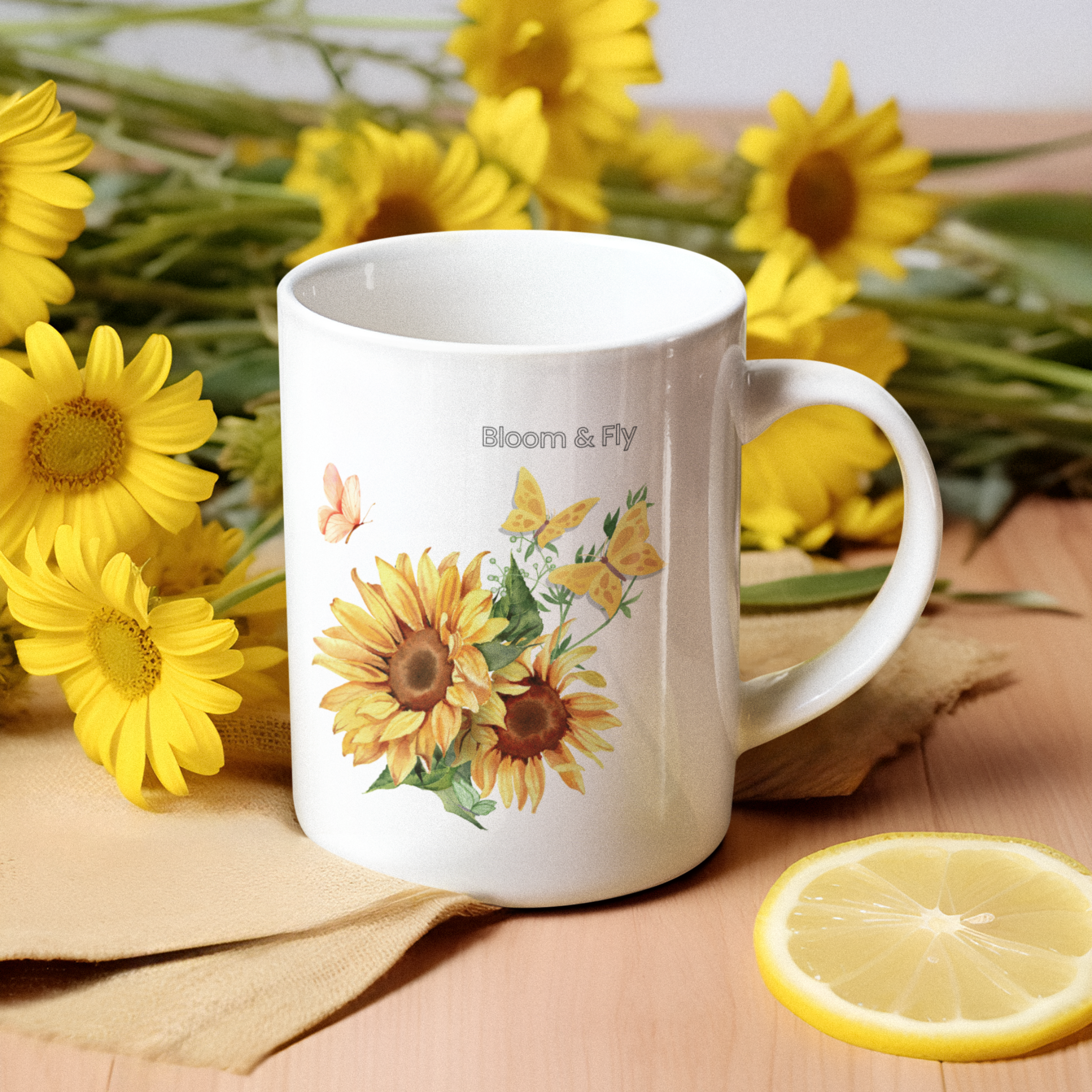 Sunflower Mug Mug Printify