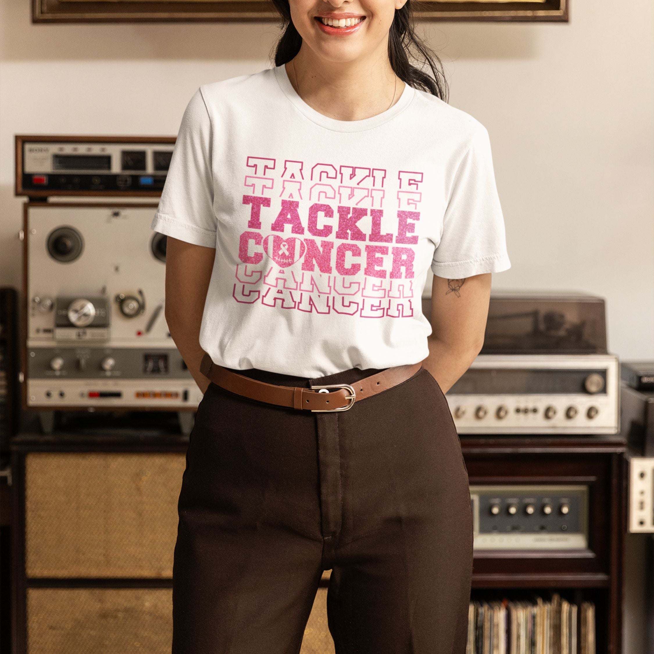 Tackle Breast Cancer Football T-Shirt
