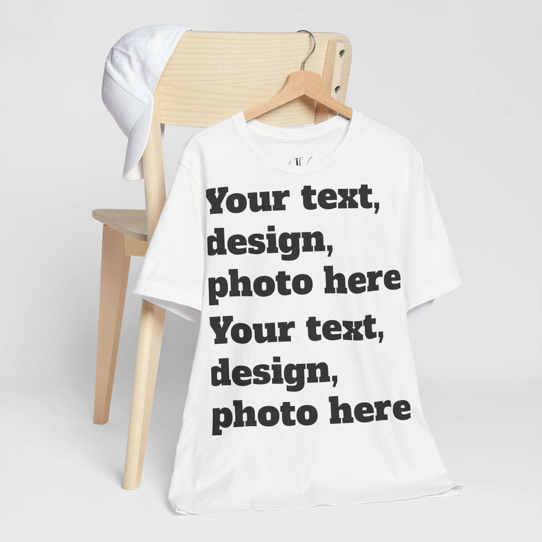 Imagin Vibes: Design Your Bella Canvas Tee (Photos/Text, Front or Back Print) T-Shirt Printify