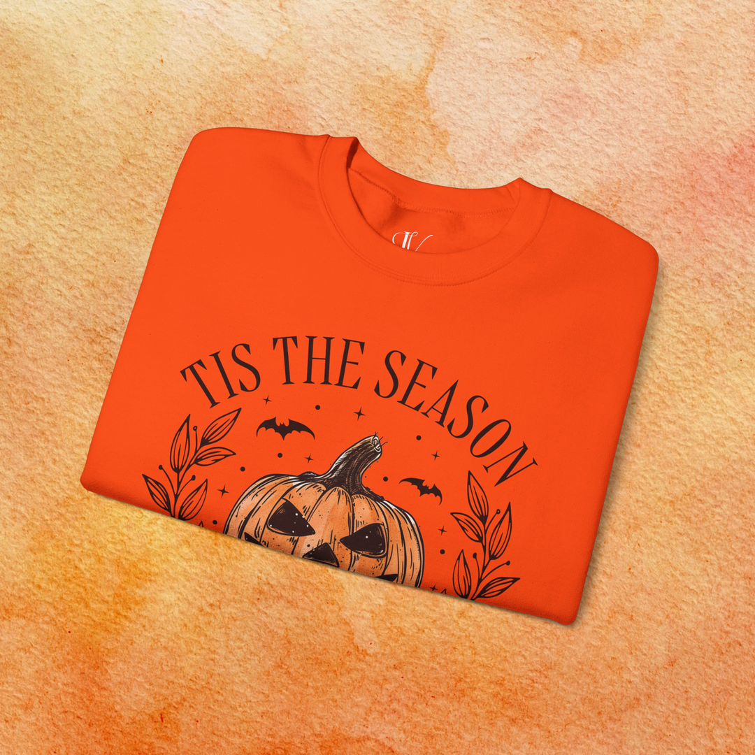 Tis the Season to Be Spooky: Pumpkin Halloween Sweatshirt - Imagin Vibes - 