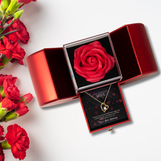 To  My Gorgeous  Wife - I Love You - Forever Love Heart Box  Gift Set - SSW271