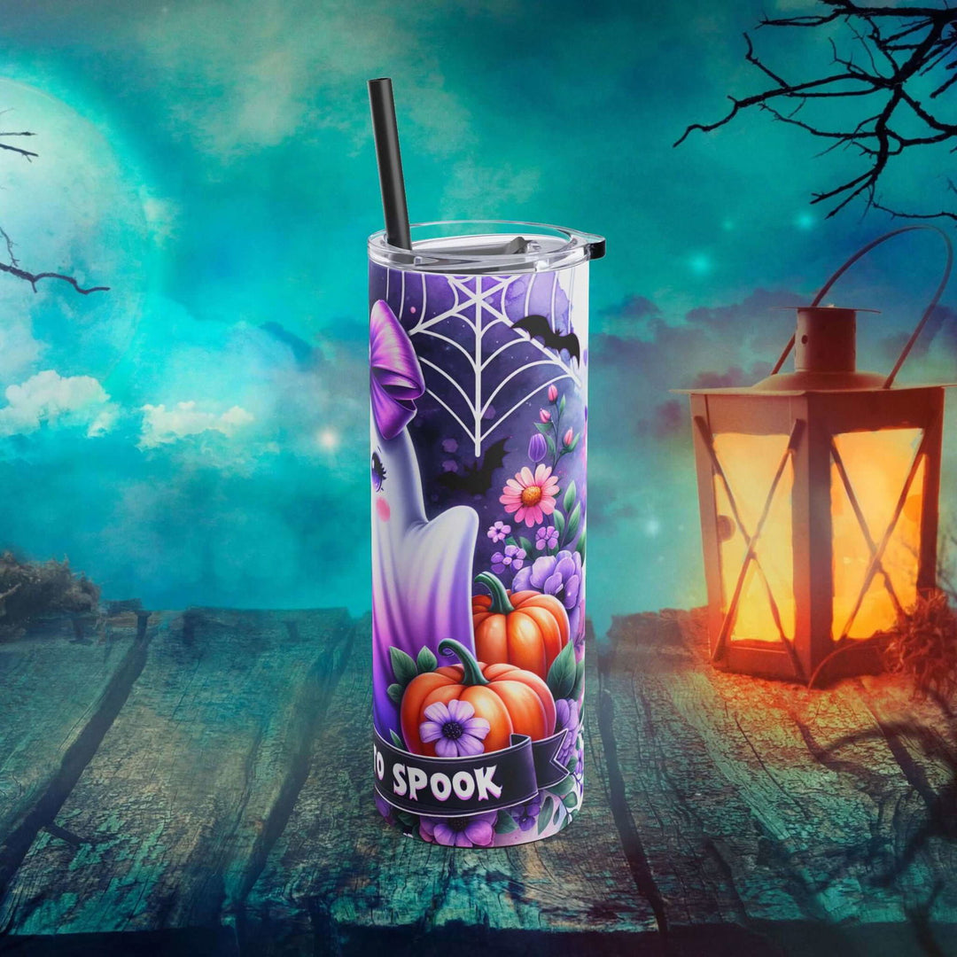Too Cute to Spook: Adorable Ghost Halloween Tumbler Mug Printify