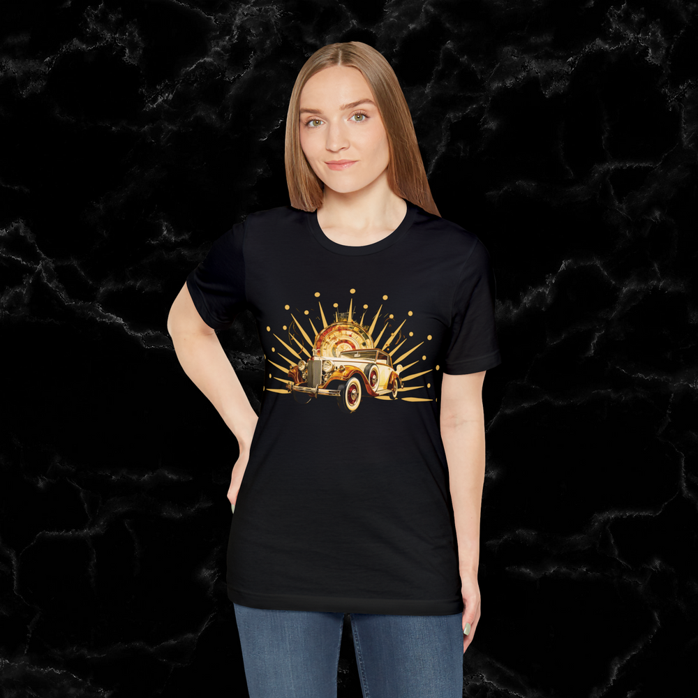 Vintage Car Enthusiast T-Shirt with Classic Wheels and Timeless Appeal Nostalgic T-Shirt Printify