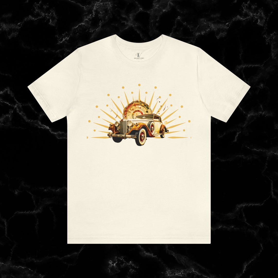 Vintage Car Enthusiast T-Shirt with Classic Wheels and Timeless Appeal Nostalgic T-Shirt Printify Natural S