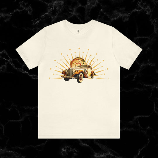 Vintage Car Enthusiast T-Shirt with Classic Wheels and Timeless Appeal Nostalgic T-Shirt Printify Natural S