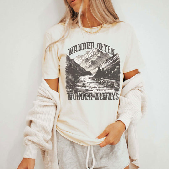 Wander Often, Wonder Always: Hiking Adventure Tee - Imagin Vibes - 