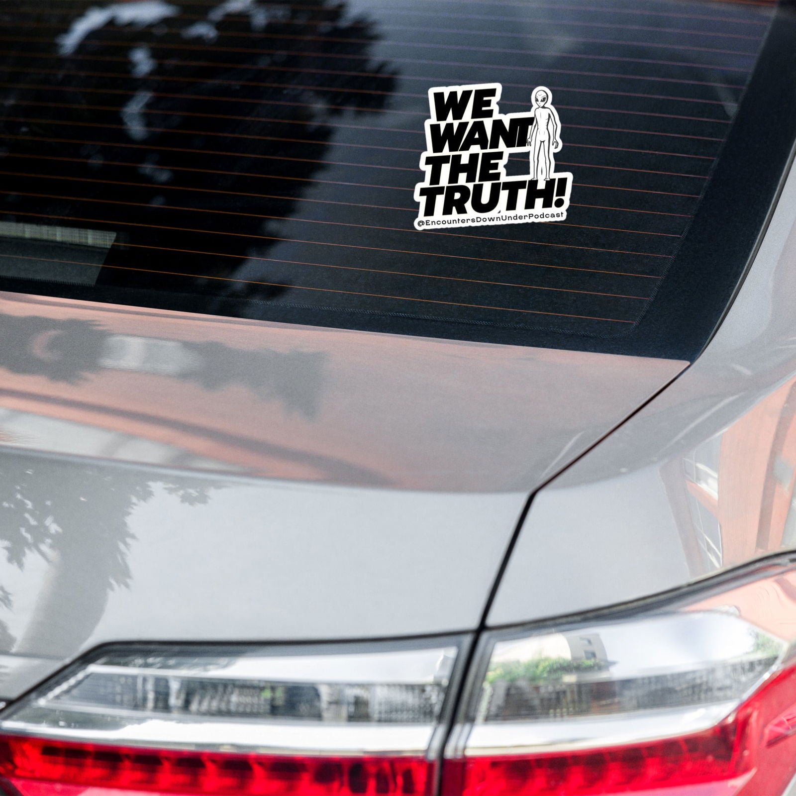 We Want THe Truth Sticker, Encounters Down Under Sticker, Alien Sticker Imagin Vibes