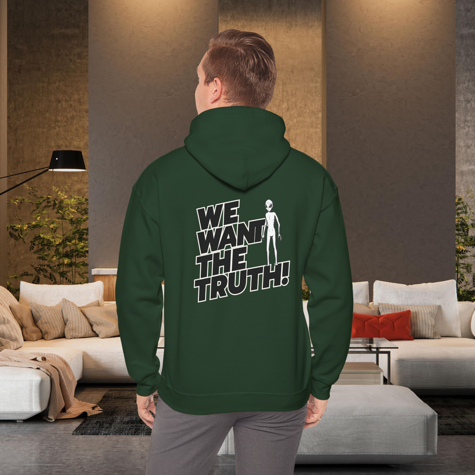 We Want the Truth UFO Hoodie Hoodie Printify
