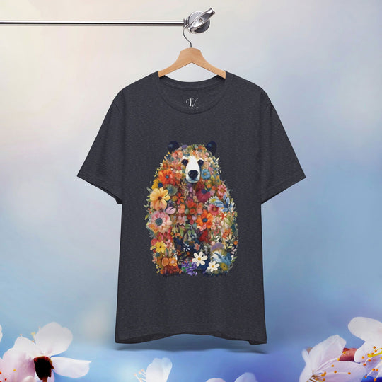 Wildlife Floral Bear Tee: Nature Lover Shirt - Imagin Vibes - 