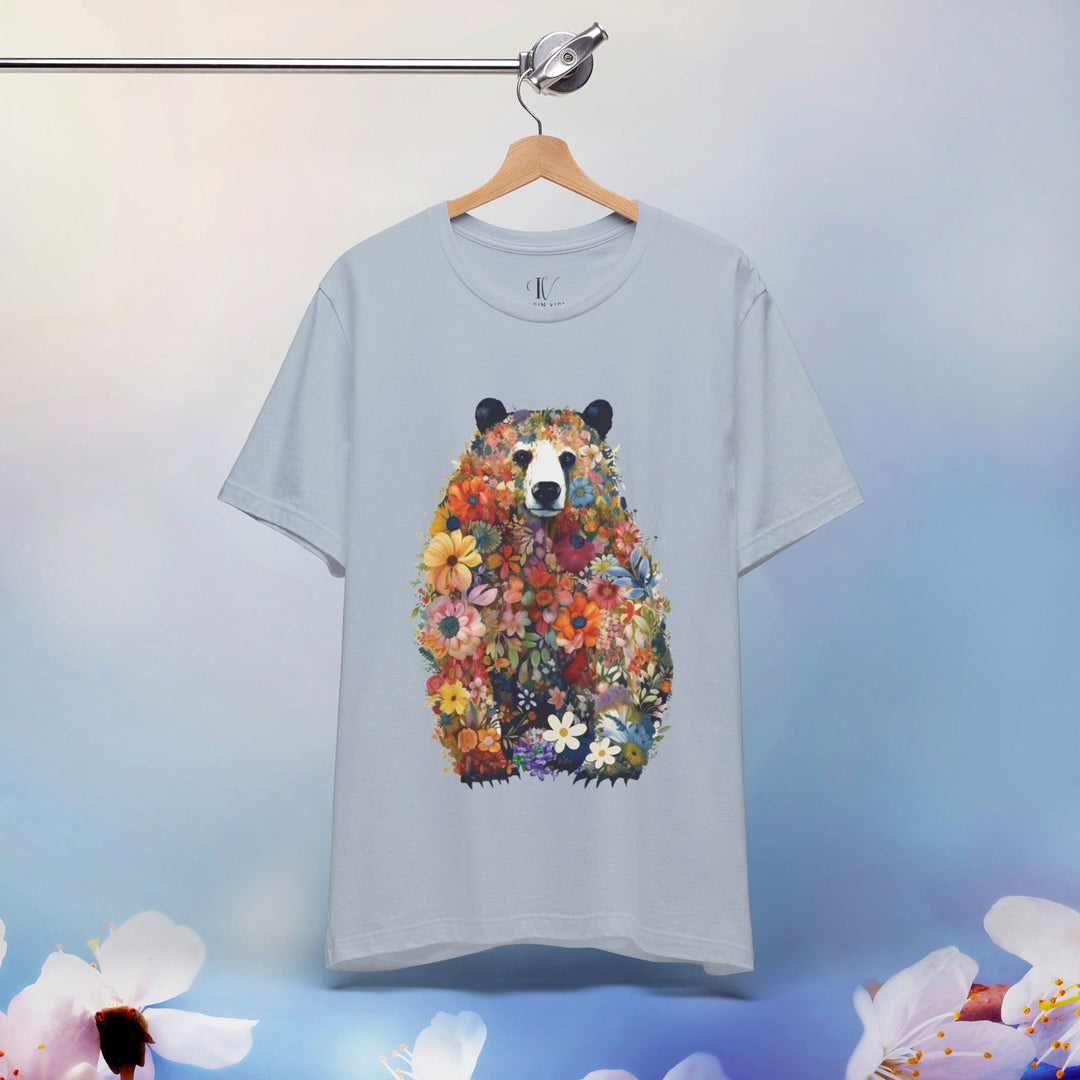 Wildlife Floral Bear Tee: Nature Lover Shirt - Imagin Vibes - 