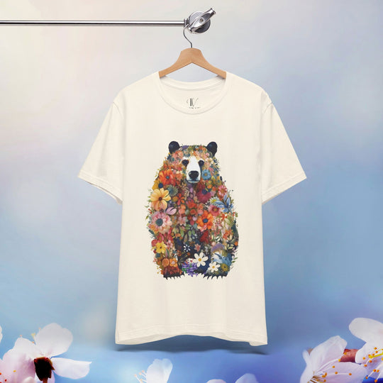 Wildlife Floral Bear Tee: Nature Lover Shirt - Imagin Vibes - 