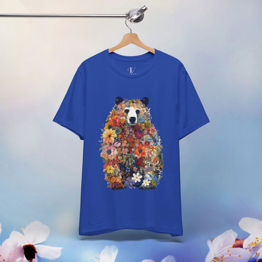 Wildlife Floral Bear Tee: Nature Lover Shirt - Imagin Vibes - 