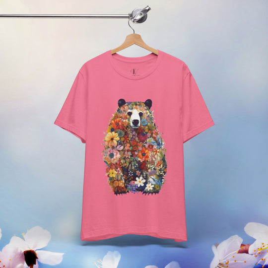 Wildlife Floral Bear Tee: Nature Lover Shirt - Imagin Vibes - 