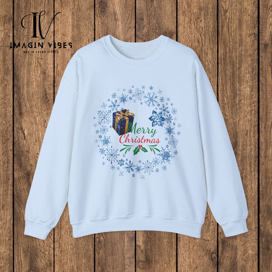 Wreath Merry Christmas Sweatshirt - Imagin Vibes - 