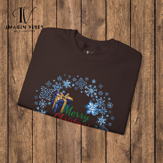 Wreath Merry Christmas Sweatshirt - Imagin Vibes - 