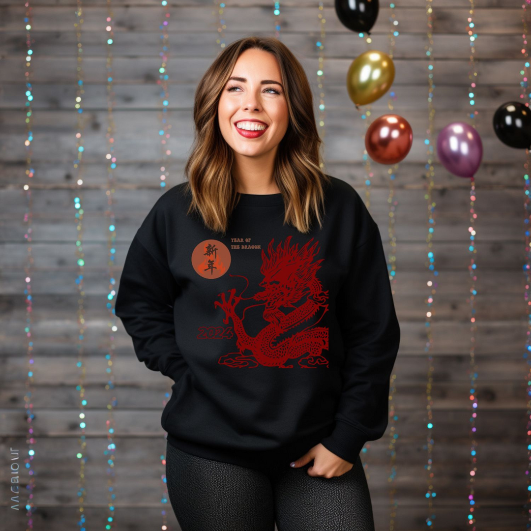 Year of the Dragon: 2024 Lunar New Year Sweatshirt - Imagin Vibes - 