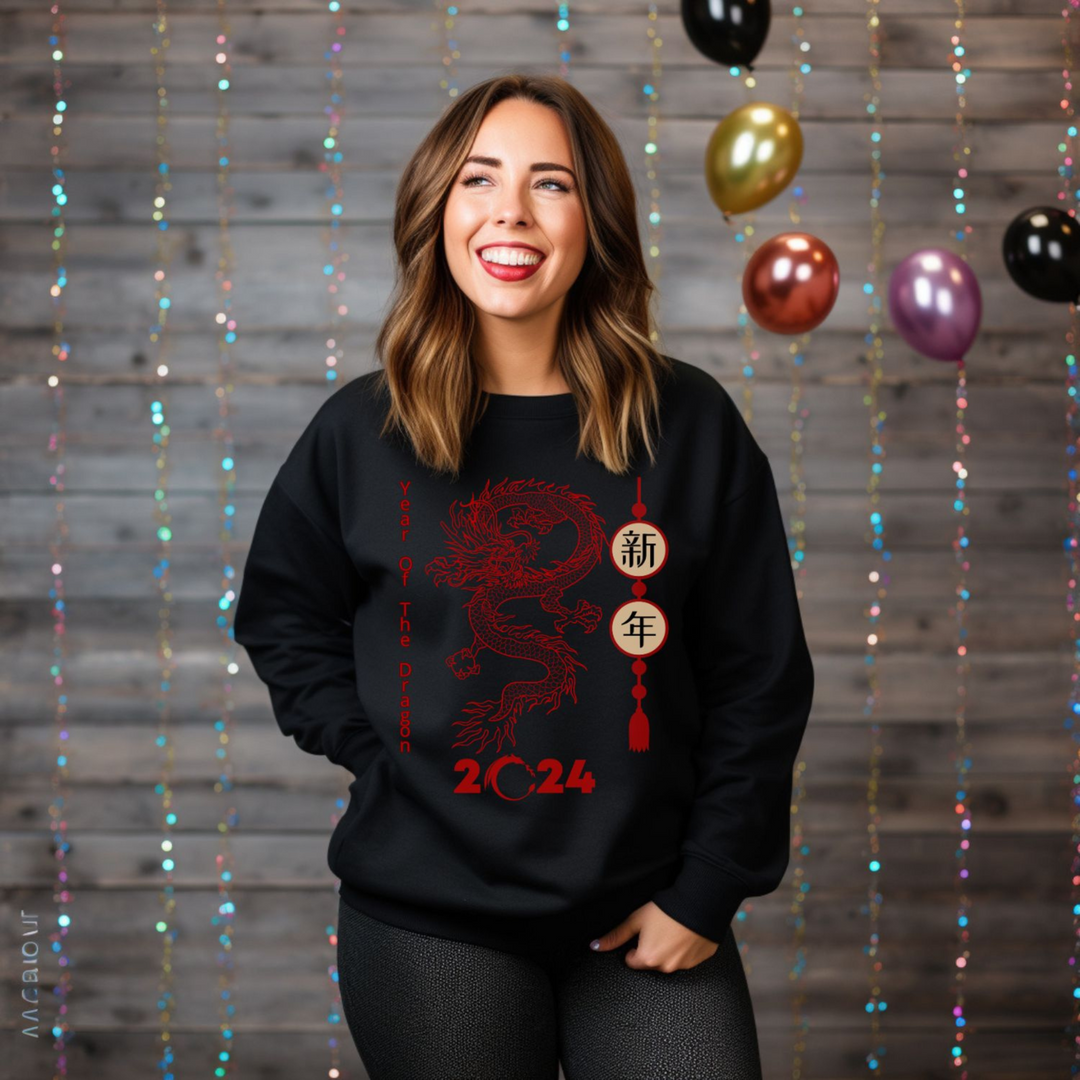 Year of the Dragon: 2024 Lunar New Year Sweatshirt - Imagin Vibes - 