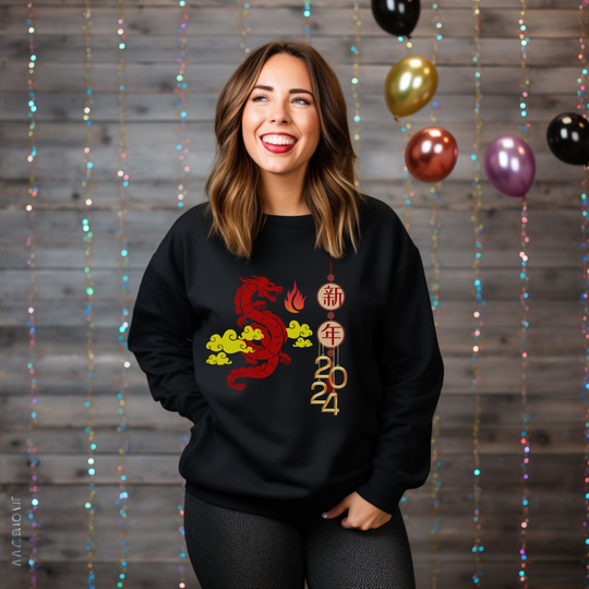 Year of the Dragon: 2024 Lunar New Year Sweatshirt - Imagin Vibes - 