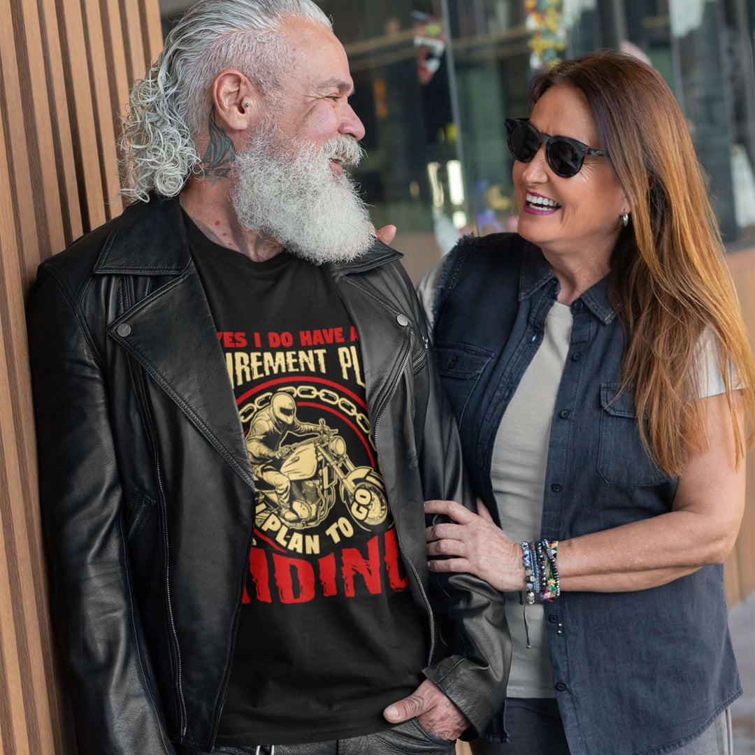 Yes I Do Have Retirment Plan I Plan To Riding Biker T-Shirt T-Shirt Printify