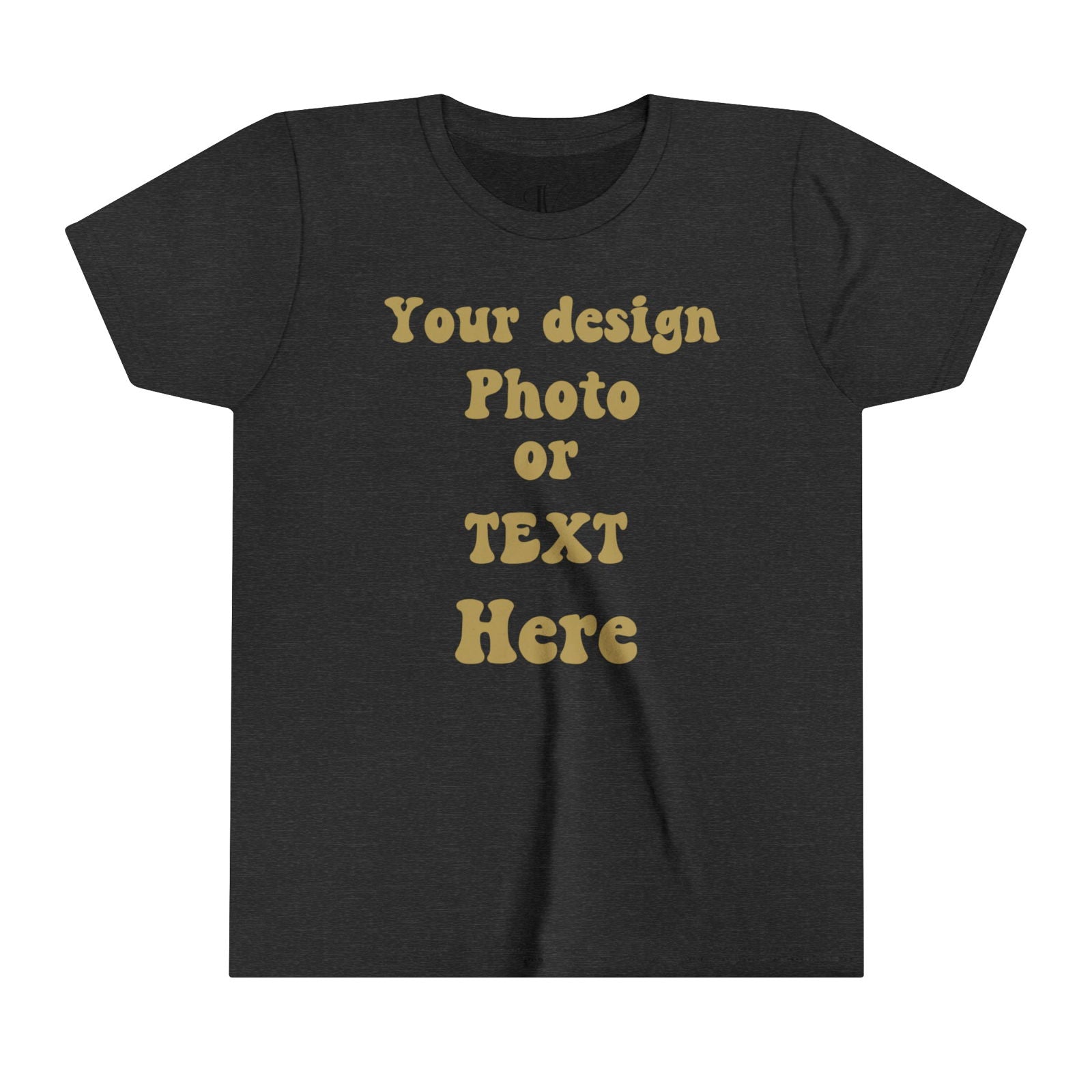 Your Dream Kids' Tee: Super Soft, Photo & Text Eco Friendly Kids clothes Printify Dark Grey Heather S