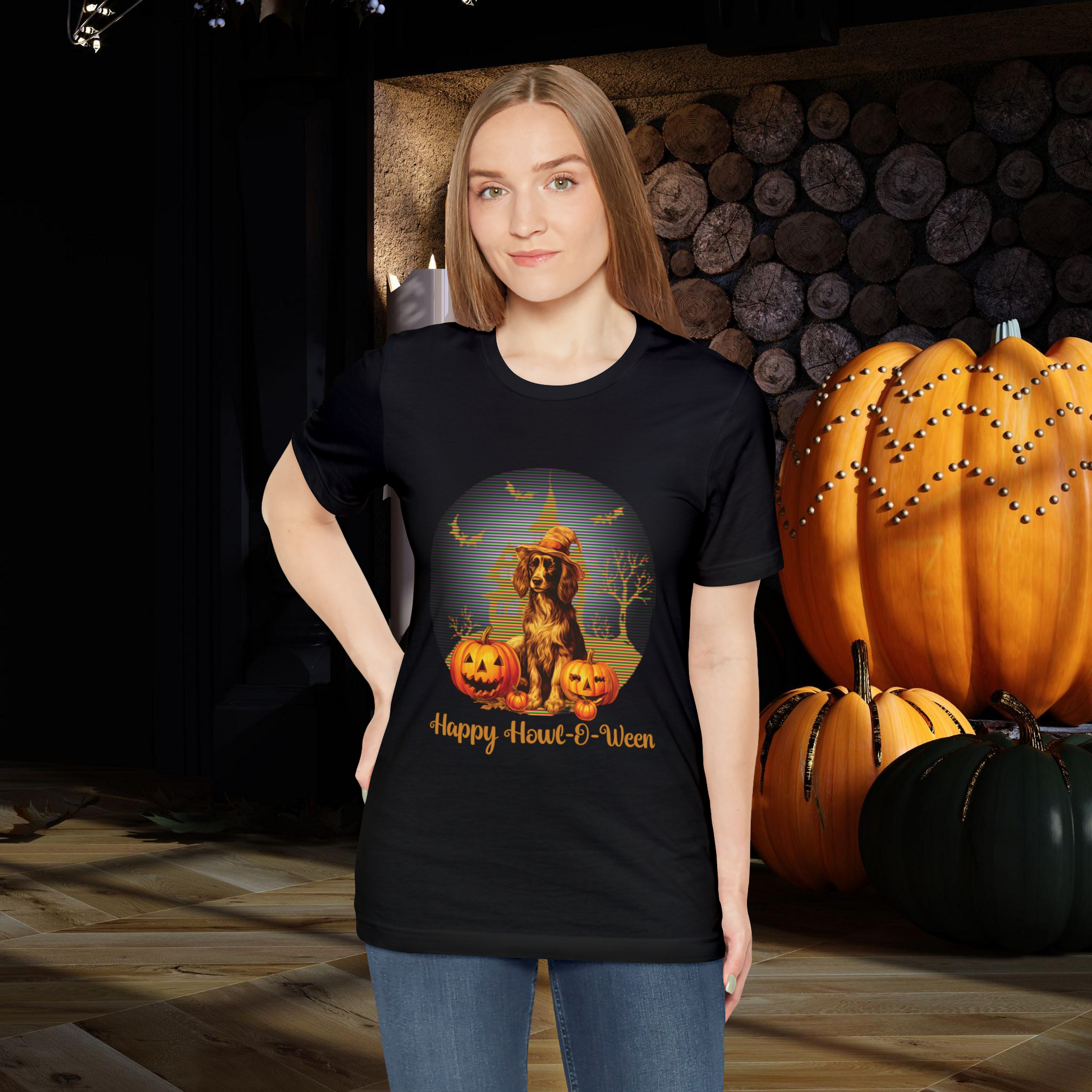 Irish Setter Happy Howl-o-ween T-Shirt | Halloween Irish Setter - Irish Setter Gift T-Shirt   