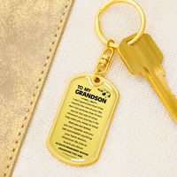 To My Grandson | Remember Whose Grandson You Are | Personalized Keychain - SS293V5