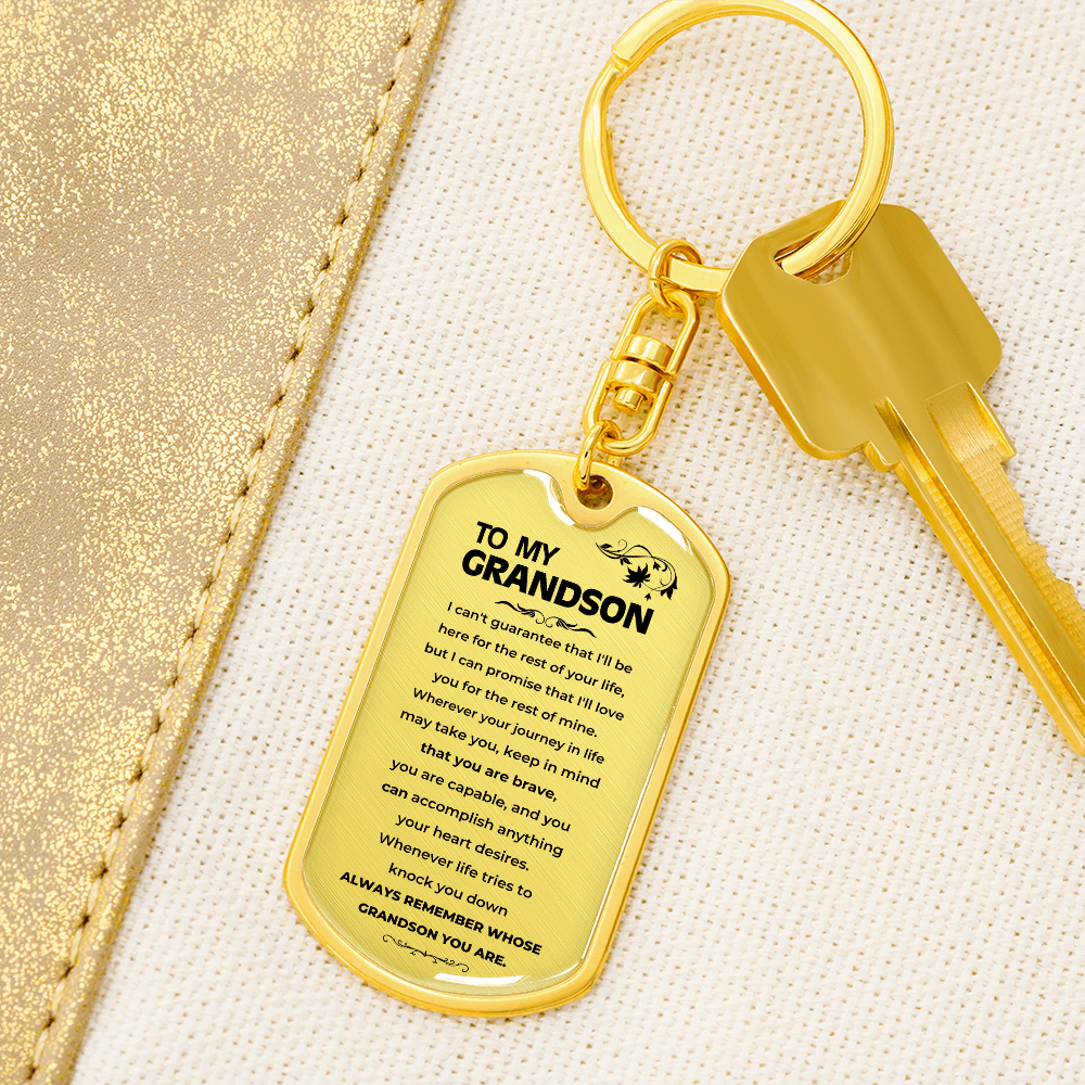 To My Grandson | Remember Whose Grandson You Are | Personalized Keychain - SS293V5 Jewelry ShineOn Fulfillment
