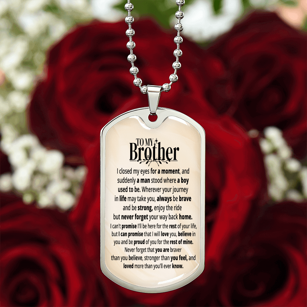To My Brother | Personalized Gift | Keychain - SSB1V1 Jewelry ShineOn Fulfillment