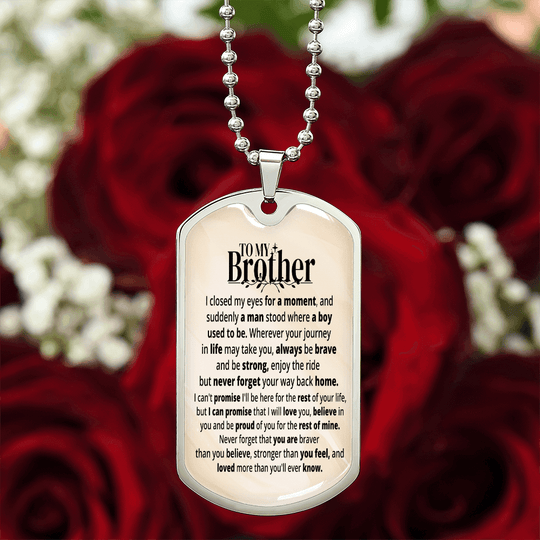 To My Brother | Personalized Gift | Keychain - SSB1V1 Jewelry ShineOn Fulfillment
