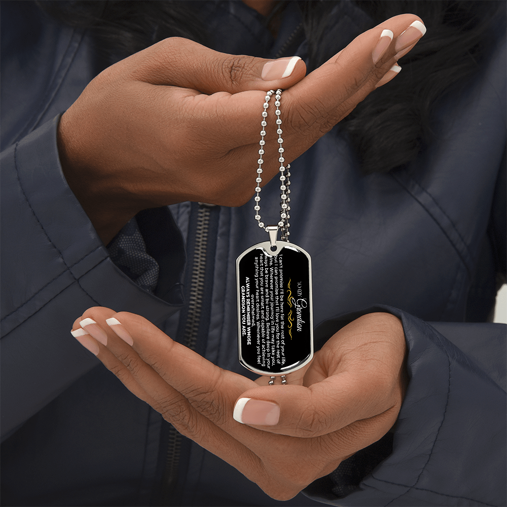 To My Grandson - Beautiful Love Tag - Gift Set - SS99c5 Jewelry ShineOn Fulfillment