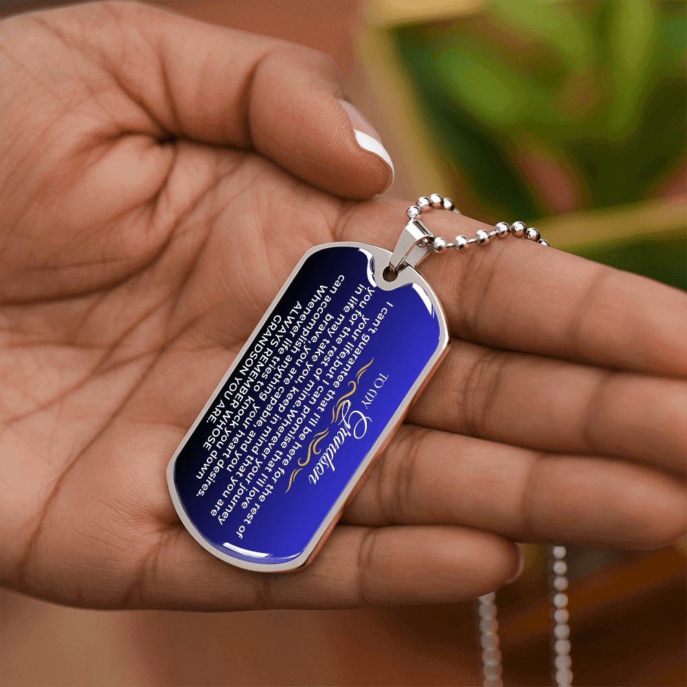 To My Grandson - Love Tag - SS426GS-D9 Jewelry ShineOn Fulfillment