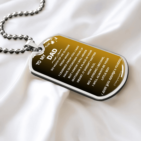 To My Dad | Always Be Your Little Boy | Beautiful Love Tag - SS29v2 Jewelry ShineOn Fulfillment