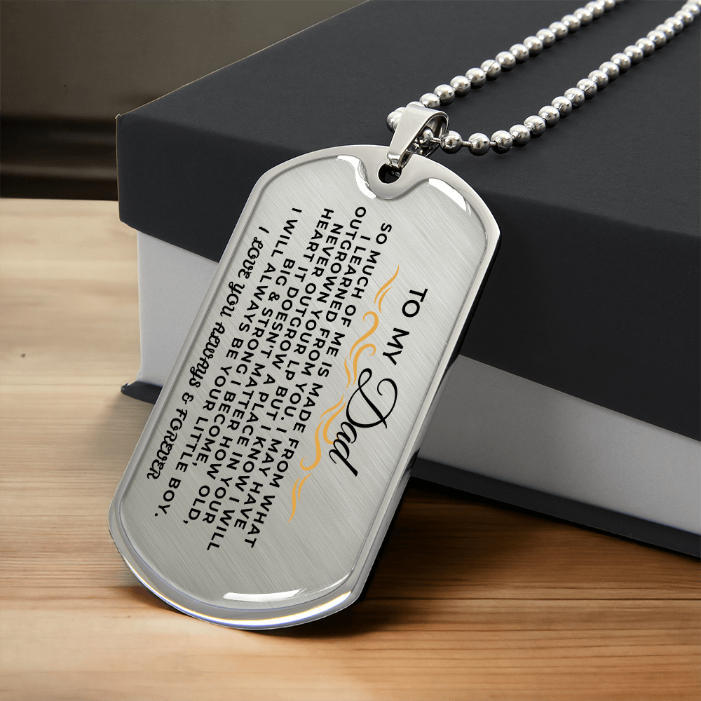 To My Dad | Always Be Your Little Boy | Beautiful Love Tag - SS296 Jewelry ShineOn Fulfillment