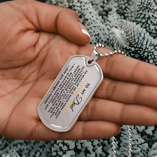 To My Dad | Always Be Your Little Boy | Beautiful Love Tag - SS296 Jewelry ShineOn Fulfillment