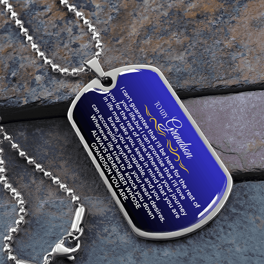 To My Grandson - Love Tag - SS426GS-D9 Jewelry ShineOn Fulfillment