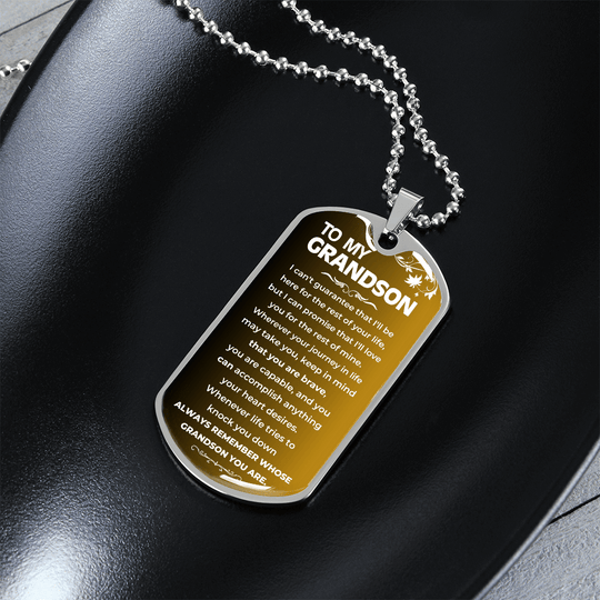 To My Grandson - Beautiful Love Tag - Gift Set - SS99v2 Jewelry ShineOn Fulfillment