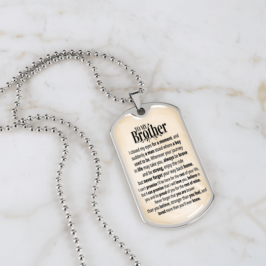 To My Brother | Personalized Gift | Keychain - SSB1V1 Jewelry ShineOn Fulfillment