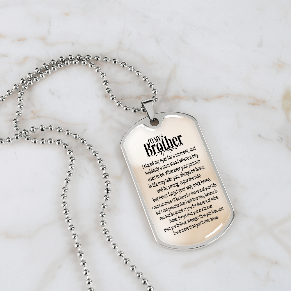 To My Brother | Personalized Gift | Keychain - SSBKC4 Jewelry ShineOn Fulfillment