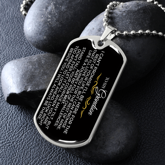 To My Grandson - Love Tag - SS426GS-DTV1 Jewelry ShineOn Fulfillment