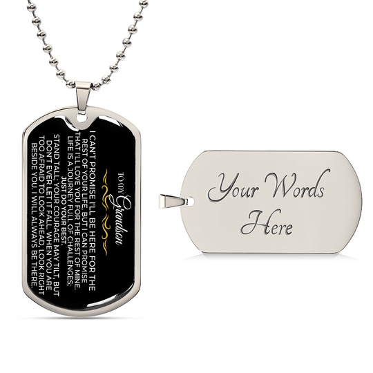 To My Grandson - Love Tag - SS426GS-DTV1 Jewelry ShineOn Fulfillment