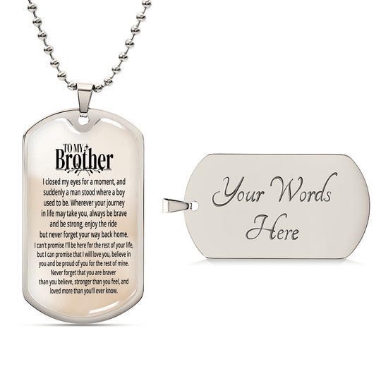 To My Brother | Personalized Gift | Keychain - SSBKC4 Jewelry ShineOn Fulfillment