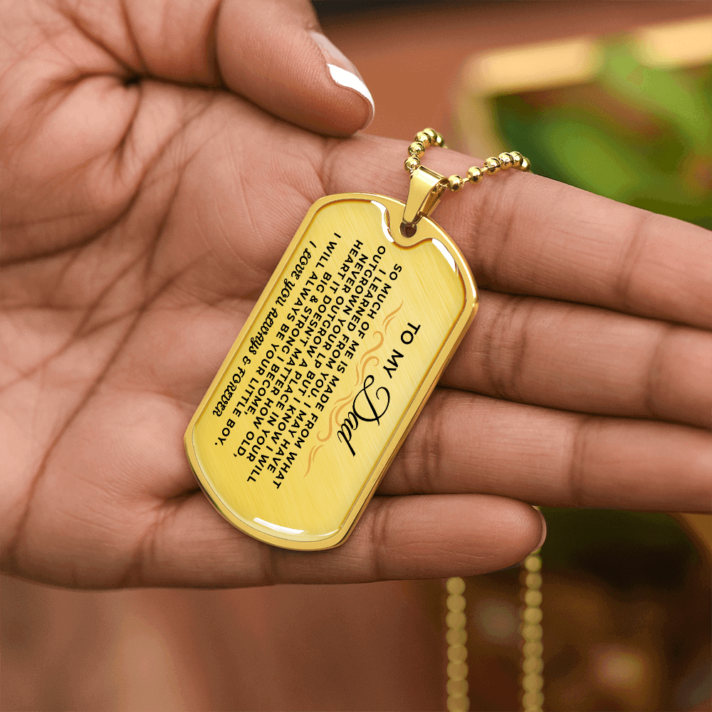 To My Dad | Always Be Your Little Boy | Beautiful Love Tag - SS296 Jewelry ShineOn Fulfillment