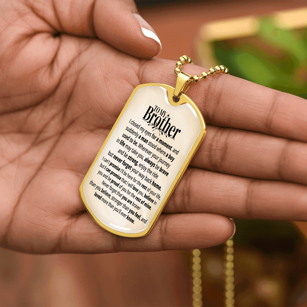 To My Brother | Personalized Gift | Keychain - SSB1V1 Jewelry ShineOn Fulfillment