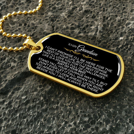 To My Grandson - Love Tag - SS426GS-DTV1 Jewelry ShineOn Fulfillment